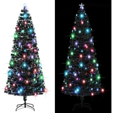 vidaXL Kunstkerstboom met standaard/LED 240 cm glasvezel