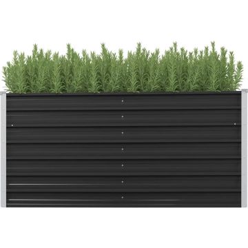 vidaXL Plantenbak verhoogd 160x40x77 cm gegalvaniseerd staal antraciet