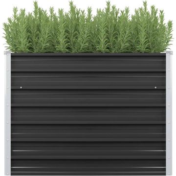 vidaXL Plantenbak verhoogd 100x40x77 cm gegalvaniseerd staal antraciet