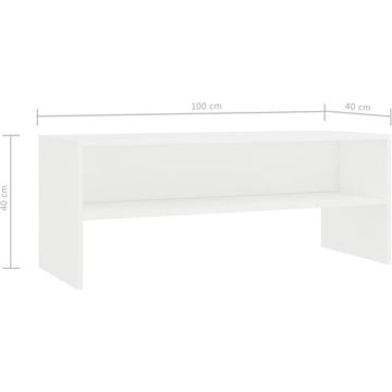 vidaXL Tv-meubel 100x40x40 cm bewerkt hout wit