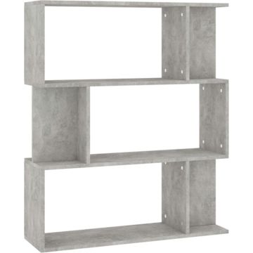 vidaXL Boekenkast/kamerscherm 80x24x96 cm bewerkt hout betongrijs