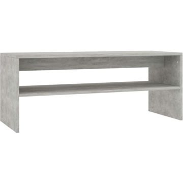 vidaXL Salontafel 100x40x40 cm bewerkt hout betongrijs