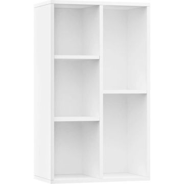 vidaXL Boekenkast/dressoir 50x25x80 cm spaanplaat wit