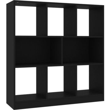 vidaXL Boekenkast 97,5x29,5x100 cm bewerkt hout zwart