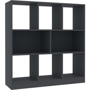 vidaXL Boekenkast 97,5x29,5x100 cm bewerkt hout grijs