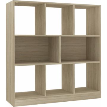 vidaXL Boekenkast 97,5x29,5x100 cm bewerkt hout sonoma eikenkleurig