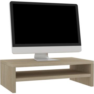 vidaXL Monitorstandaard 42x24x13 cm bewerkt hout sonoma eikenkleurig