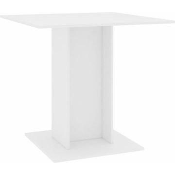 vidaXL Eettafel 80x80x75 cm spaanplaat wit