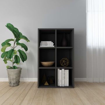 vidaXL Boekenkast/dressoir 66x30x97,8 cm bewerkt hout zwart