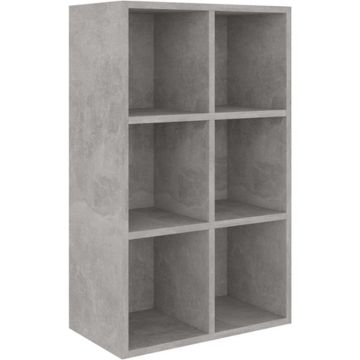 vidaXL Boekenkast/dressoir 66x30x97,8 cm bewerkt hout betongrijs