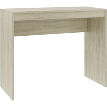 vidaXL Bureau 90x40x72 cm bewerkt hout sonoma eikenkleurig