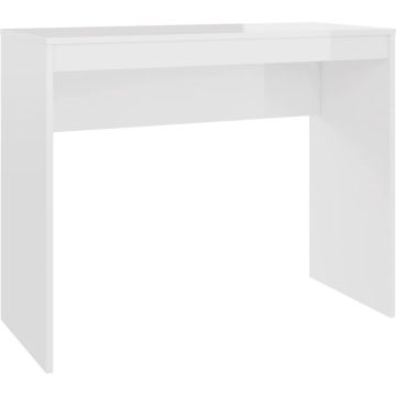 vidaXL Bureau 90x40x72 cm bewerkt hout hoogglans wit