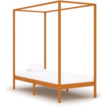 vidaXL Hemelbedframe massief grenenhout honingbruin 90x200 cm