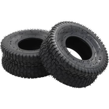 vidaXL Kruiwagenbanden 2 st 15x6.00-6 4PR rubber