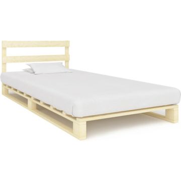 vidaXL Bedframe pallet massief grenenhout 90x200 cm