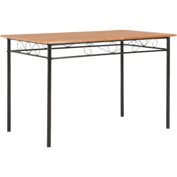 vidaXL Eettafel 120x70x75 cm MDF bruin