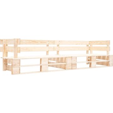 vidaXL Tuinbank 2-zits pallet hout naturel