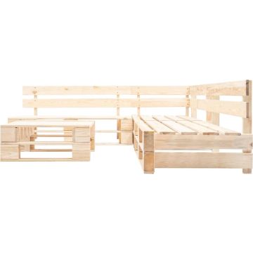 vidaXL 4-delige Loungeset pallet hout naturel