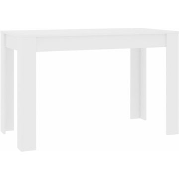 vidaXL Eettafel 120x60x76 cm spaanplaat wit