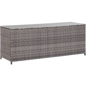 vidaXL Tuinbox 120x50x60 cm poly rattan grijs