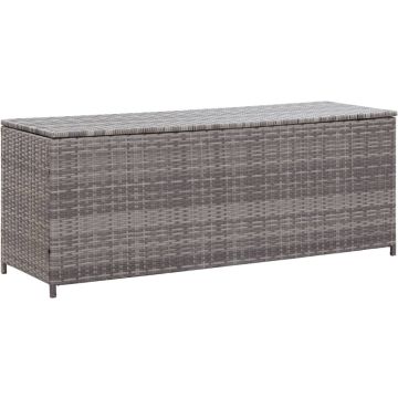 vidaXL Tuinbox 150x50x60 cm poly rattan grijs