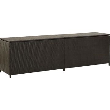 vidaXL Tuinbox 200x50x60 cm poly rattan bruin