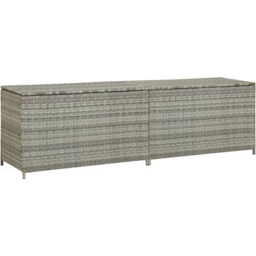 vidaXL Tuinbox 200x50x60 cm poly rattan grijs