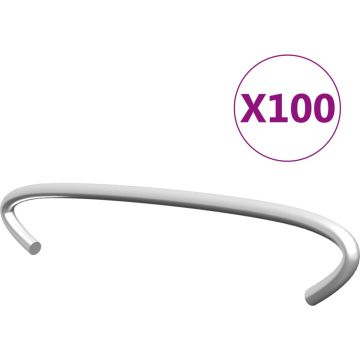 vidaXL Gabionhaken 100 st 10 cm gegalvaniseerd staal