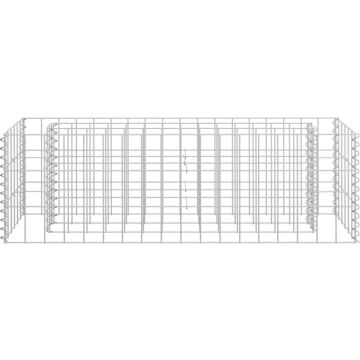 vidaXL Gabion plantenbak verhoogd 90x30x30 cm gegalvaniseerd staal