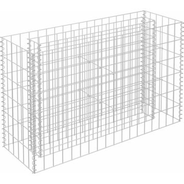 vidaXL Gabion plantenbak verhoogd 90x30x60 cm gegalvaniseerd staal