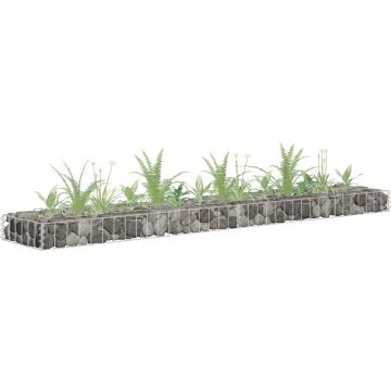 vidaXL Gabion plantenbak verhoogd 180x30x10 cm gegalvaniseerd staal