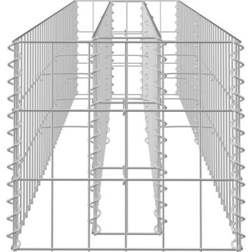 vidaXL Gabion plantenbak verhoogd 180x30x30 cm gegalvaniseerd staal