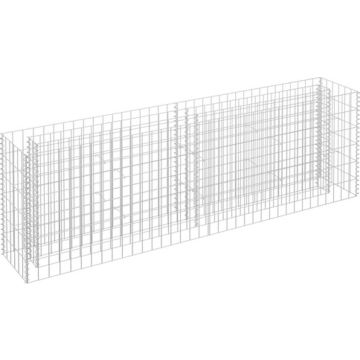 vidaXL Gabion plantenbak verhoogd 180x30x60 cm gegalvaniseerd staal