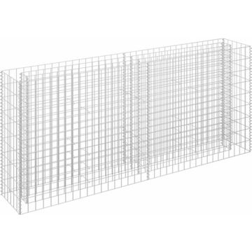 vidaXL Gabion plantenbak verhoogd 180x30x90 cm gegalvaniseerd staal