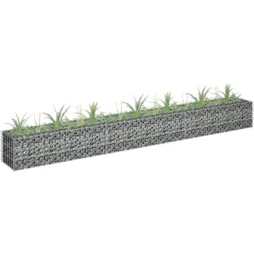 vidaXL Gabion plantenbak verhoogd 270x30x30 cm gegalvaniseerd staal