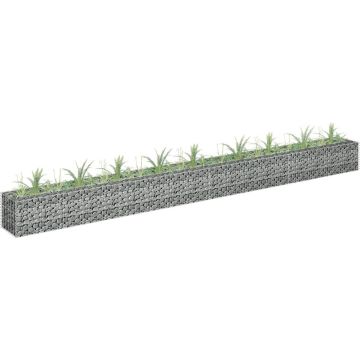 vidaXL Gabion plantenbak verhoogd 360x30x30 cm gegalvaniseerd staal