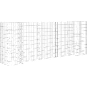 vidaXL Gabion plantenbak H-vormig 260x40x100 cm staaldraad