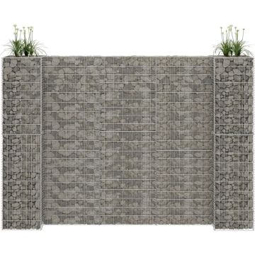 vidaXL Gabion plantenbak H-vormig 260x40x200 cm staaldraad