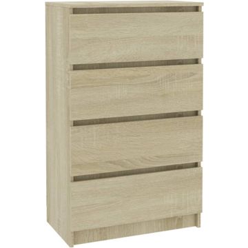 vidaXL Dressoir 60x35x98,5 cm bewerkt hout sonoma eikenkleurig