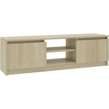 vidaXL Tv-meubel 120x30x35,5 cm bewerkt hout sonoma eikenkleurig