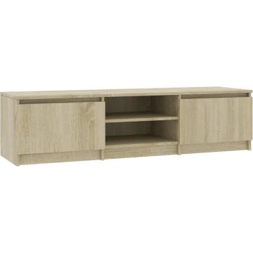 vidaXL Tv-meubel 140x40x35,5 cm bewerkt hout sonoma eikenkleurig