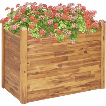 vidaXL Plantenbak verhoogd 110x60x84 cm massief acaciahout