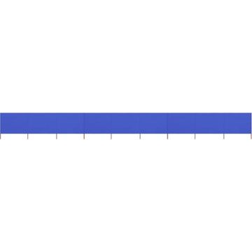 vidaXL Windscherm 9-panelen 1200x120 cm stof azuurblauw