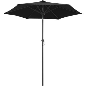 vidaXL Parasol 200x224 cm aluminium zwart