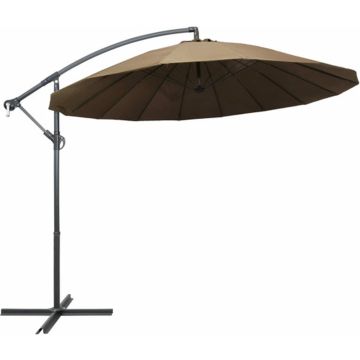 vidaXL Zweefparasol met aluminium paal 3 m taupe