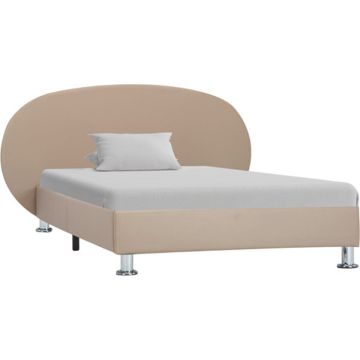 vidaXL Bedframe kunstleer cappuccino 100x200 cm