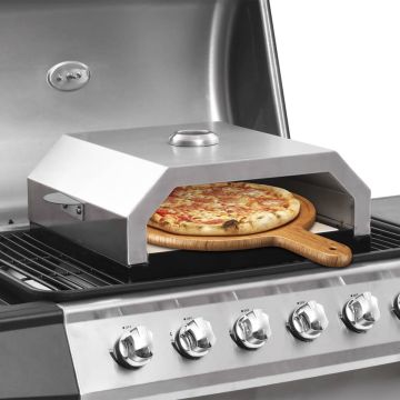 vidaXL Pizzaoven met keramische steen voor gas-/houtskoolbarbecue