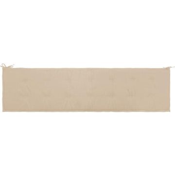 vidaXL Tuinbankkussen 200x50x3 cm oxford stof beige