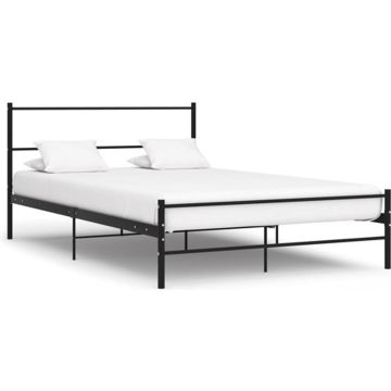 vidaXL Bedframe metaal zwart 120x200 cm