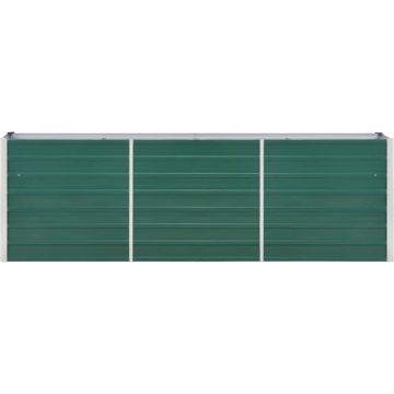 vidaXL Plantenbak verhoogd 240x40x77 cm gegalvaniseerd staal groen